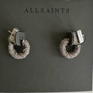 AllSaints Chain Wrap Huggie Hoop Earrings